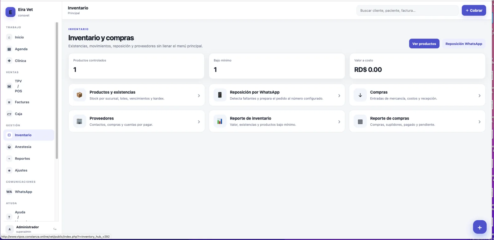 Inventario de productos